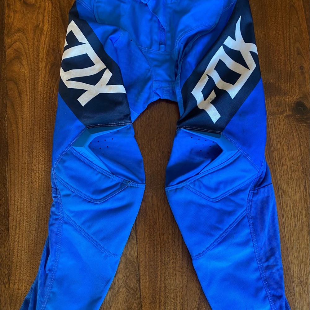 Fox Blue Motocross Pants Durable Athletic Design